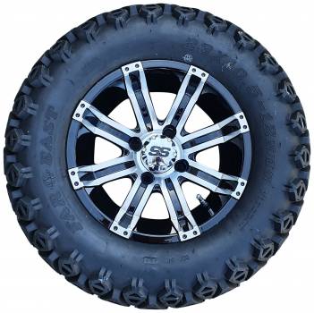 23 x 10.5 - 12 NHS offroad tires on aluminum rim for golf car